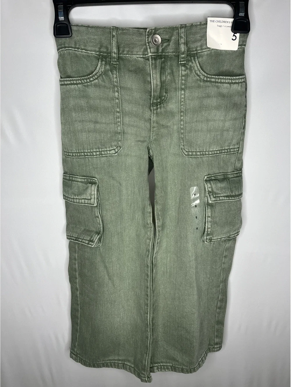 NWT Children's Place Girl's Green/Baggy Cargo Pants Size 5